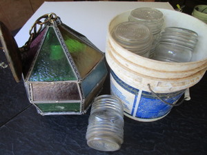 lot 99 image: MCM Light Fixture & Shades