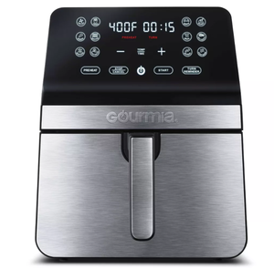 lot 18 image: Gourmia 8qt Digital Air Fryer, with 12 One-Touch Functions & Guided Cooking - Stainless Steel