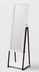 lot 41 image: Jewelry Cabinet with Mirror 60.75 - Brightroom Full-Length Organizer