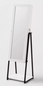 lot 42 image: Jewelry Cabinet with Mirror 60.75 - Brightroom Full-Length Organizer