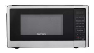 lot 47 image: Kenmore 1000W Countertop Microwave Oven Stainless Steel 1.1 Cu Ft, Child Lock, 6 One-Touch Settings, 10 Power Levels