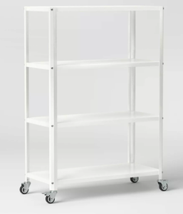 lot 57 image: Small 44 Metal Bookcase - Room Essentials
