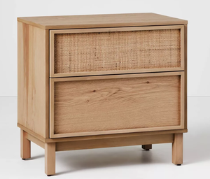 lot 78 image: Wood & Cane Transitional Nightstand - Hearth & Hand