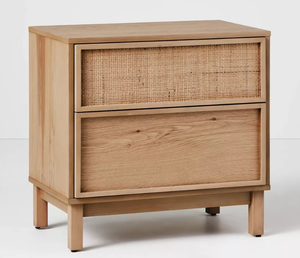 lot 79 image: Wood & Cane Transitional Nightstand - Hearth & Hand