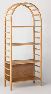 lot 92 image: 72 Holladay Curved Wooden Bookcase - Threshold