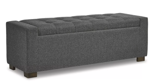 lot 93 image: Signature Design by Ashley Casual Cortwell Storage Bench