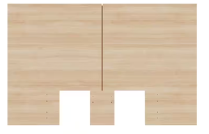 lot 115 image: Full Size James Beige Panel Headboard