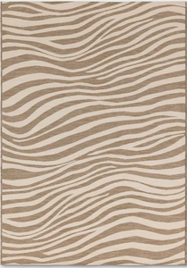 lot 129 image: Wavy Lines Outdoor Area Rug BeigeNatural Brown - Threshold