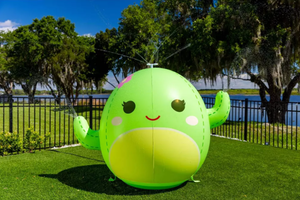 lot 137 image: BigMouth Inc. Kids Squishmallows Maritza the Cactus Inflatable Sprinkler