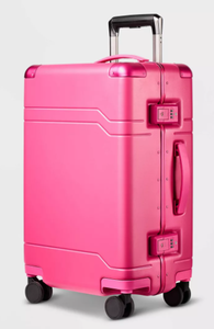 lot 213 image: Signature Hardside Trunk Carry On Spinner Suitcase - Open Story
