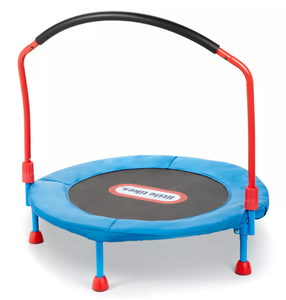 lot 214 image: Little Tikes 25 Round Easy Store 3 Folding Trampoline
