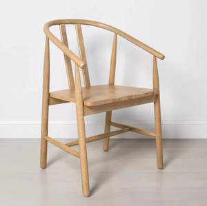 lot 309 image: Hearth and Hand Sculpted Wood Dining Chair Natural