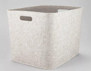 lot 318 image: LOT OF 3 Felt Basket with Stitching - Brightroom