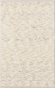 lot 320 image: Chunky Rectangular Handmade Woven Area Rug Cream - Hearth & Hand