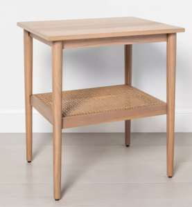 lot 322 image: Wood & Cane Accent Side Table - Hearth & Hand