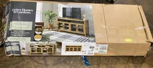lot 417 image: Better Homes & Gardens Reading Refined Farmhouse TV Stand for TVs up to 65