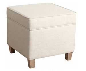 lot 144 image: Cole Classics Square Storage Ottoman with Lift Off Top - HomePop