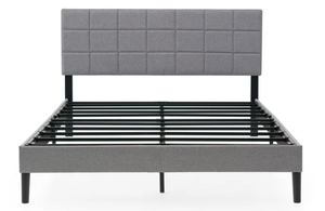 lot 405 image: Queen Size Mainstays Upholstered Platform Bed