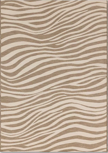 lot 450 image: Wavy Lines Outdoor Area Rug BeigeNatural Brown - Threshold