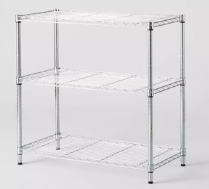 lot 467 image: 3 Tier Wide Wire Shelving - Brightroom