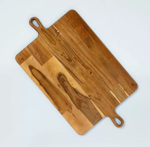 lot 186 image: Hearth & Hand Magnolia Double Handle Wood Serve Board