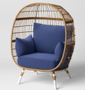 lot 196 image: 4pc Southport Egg Chair Replacement Outdoor Cushion Set - Threshold