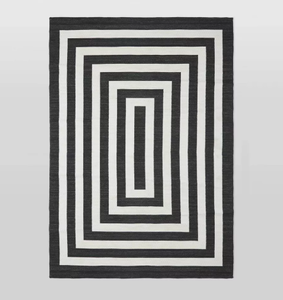 lot 291 image: 6x9 Mitre Stripe Outdoor Rug - Threshold