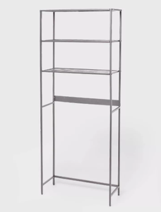 lot 375 image: Over The Toilet Storage Brushed Nickel Metal - Brightroom
