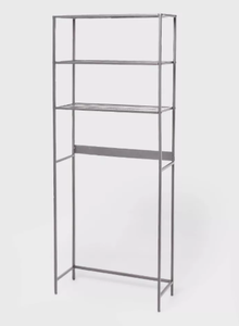 lot 379 image: Over The Toilet Storage Brushed Nickel Metal - Brightroom