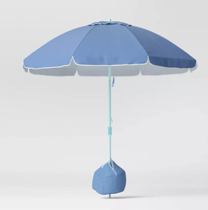 lot 492 image: 8.5 Blue Outdoor Patio Beach Umbrella - Sun Squad