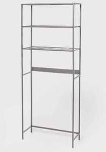lot 496 image: Over The Toilet Storage Brushed Nickel Metal - Brightroom