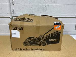 lot 296 image: Litheli U20 Handy Series 20 V 4.0 Ah Brushless Lithium Ion Push 13-In Cordless Electric Lawn Mower