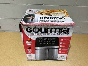 lot 266 image: Gourmia 8qt Digital Air Fryer, with 12 One-Touch Functions & Guided Cooking - Stainless Steel