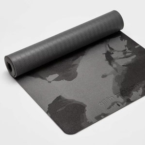 lot 247 image: Swirl Print Yoga Mat 5mm Gray - All In Motion PVC Material, Low Tack Grip