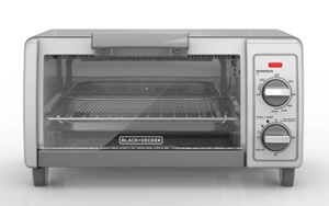 lot 265 image: BLACKDECKER 4 Slice Toaster Oven - TO1701SG Countertop