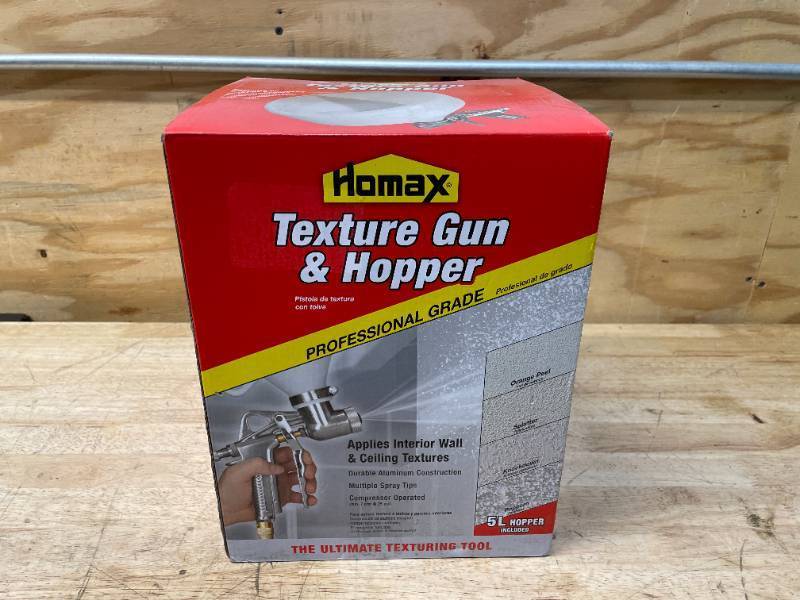 lot 24 image: HOMAX Pro Gun and Hopper for Spray Texture Repair