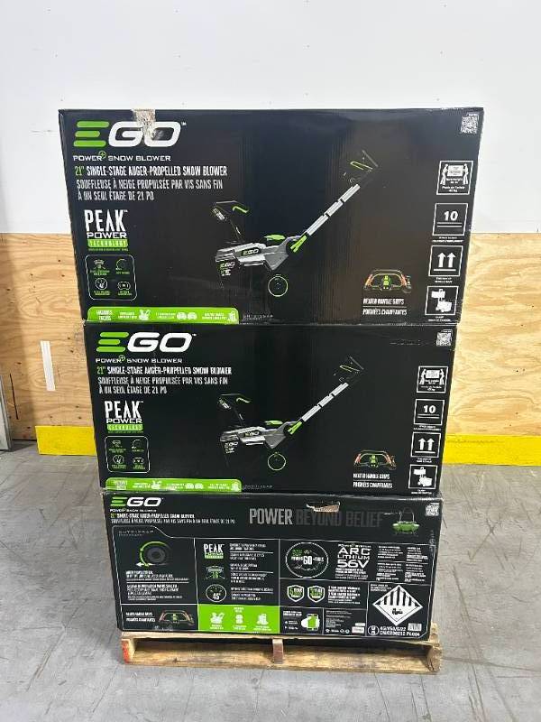lot 5 image: EGO Lot of 6- POWER 56-volt 21-in Single-stage Push with auger assistance Battery Snow blowers (Tool Only)