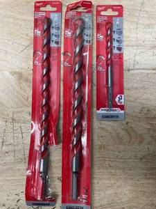 lot 84 image: Lot of 3 Milwaukee Carbide Hammer Drill bits