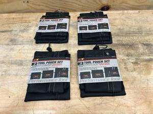lot 69 image: PERFORMANCE TOOL Lot of 4 Sets of- Durable Polyester Pouches with Carabiner and Hang Loops for Parts and Accessories Organization (3 bags per set)