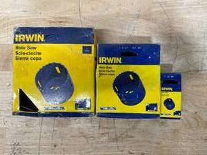 lot 110 image: Lot of 3 Irwin Hole saw Set