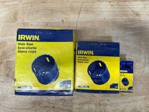 lot 112 image: Lot of 3 Irwin Hole Saw set