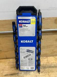 lot 132 image: Kobalt T-Handle Standard (SAE) and Metric combination 13 -Pieces Hex key set (missing 14)