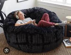 lot 2 image: LOVESAC MOVIESAC with Black Cover