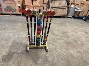 lot 4 image: Vintage Croquet Set-See Photos