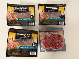 lot 390 image: L. 4x 1lb Cubed Ham-Smithfield Anytime Favorites