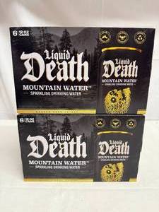 lot 268 image: 2x 6pk Liquid Death Water-Sparkling Mountain Water