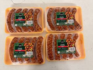 lot 32 image: A. 3x Hot Italian Sausage