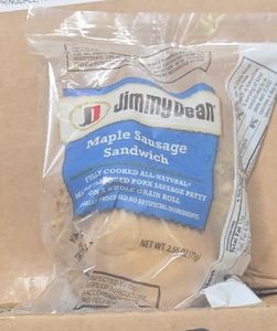lot 418 image: CC. 25x Jimmy Dean Maple Sausage Sandwich