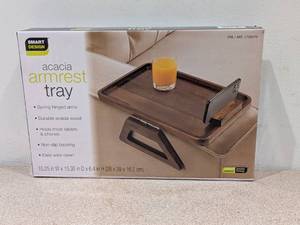 lot 29 image: SMART DESIGN ACACIA ARMREST TRAY