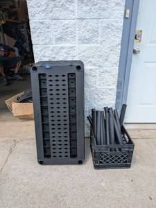 lot 32 image: GREENMADE 4-TIER PLASTIC SHELVING